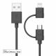 iLuv Combo 2-in-1 Lightning and MicroUSB Cable - USB кабел 2в1 за Lightning и MicroUSB устройства (черен) thumbnail