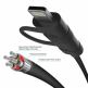 iLuv Combo 2-in-1 Lightning and MicroUSB Cable - USB кабел 2в1 за Lightning и MicroUSB устройства (черен) thumbnail 3