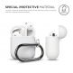 Elago Airpods Silcone Hang Case - силиконов калъф с карабинер за Apple Airpods (бял - фосфоресцираш) thumbnail 3