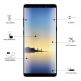 Eiger 3D Glass Case Friendly Curved Tempered Glass - калено стъклено защитно покритие с извити ръбове за целия дисплея на Samsung Galaxy Note 8 (черен-прозрачен) thumbnail 6