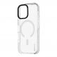 Удароустойчив силиконов (TPU) калъф с MagSafe за iPhone 17 - OBALME MagNetix Bumper MagSafe Case (бял-прозрачен) thumbnail