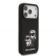 Дизайнерски силиконов кейс с MagSafe за iPhone 17 Pro - Karl Lagerfeld Liquid Silicone Sketch Karl and Choupette MagSafe Case (черен) thumbnail 4
