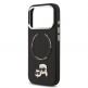Дизайнерски кожен кейс с MagSafe за iPhone 17 Pro - Karl Lagerfeld PU Karl and Choupette Heads Pins MagSafe Case (черен) thumbnail 5