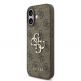 Дизайнерски кожен кейс с връзка за китката за iPhone 17 - Guess PU 4G Metal Logo Strap Case (кафяв) thumbnail 2