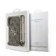 Дизайнерски кожен кейс с връзка за китката за iPhone 17 - Guess PU 4G Metal Logo Strap Case (кафяв) thumbnail 7