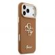 Дизайнерски кожен кейс с вградена поставка за iPhone 17 Pro Max - Guess PU Grained 4G Logo Stand Camera Frame Case (кафяв) thumbnail 4