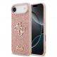 Силиконов (TPU) калъф за iPhone 17 Air - Guess PU Fixed Glitter 4G Metal Logo Case (розов) thumbnail