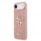 Силиконов (TPU) калъф за iPhone 17 Air - Guess PU Fixed Glitter 4G Metal Logo Case (розов) thumbnail 2