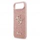 Силиконов (TPU) калъф за iPhone 17 Air - Guess PU Fixed Glitter 4G Metal Logo Case (розов) thumbnail 5