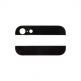 OEM Back Cover Glass - стъклени елементи за горната и долната част от гърба за iPhone 5S (черен) thumbnail