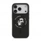Дизайнерски силиконов кейс с MagSafe за iPhone 17 Pro - Karl Lagerfeld Liquid Silicone Karl and Choupette Heads MagSafe Case (черен) thumbnail 3