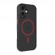 Хибриден удароустойчив кейс с MagSafe за iPhone 17 - Tactical MagForce Hyperstealth 2.0 Cover (черен-червен) thumbnail 2