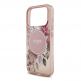 Хибриден удароустойчив кейс с MagSafe и връзка за ръка за iPhone 17 Pro - Guess IML Flowers Pearl MagSafe Case (розов) thumbnail 4
