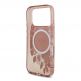 Хибриден удароустойчив кейс с MagSafe и връзка за ръка за iPhone 17 Pro - Guess IML Flowers Pearl MagSafe Case (розов) thumbnail 6