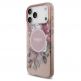 Хибриден удароустойчив кейс с MagSafe и връзка за ръка за iPhone 17 Pro Max - Guess IML Flowers Pearl MagSafe Case (розов) thumbnail 2