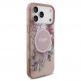 Хибриден удароустойчив кейс с MagSafe и връзка за ръка за iPhone 17 Pro Max - Guess IML Flowers Pearl MagSafe Case (розов) thumbnail 3