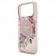 Хибриден удароустойчив кейс с MagSafe и връзка за ръка за iPhone 17 Pro Max - Guess IML Flowers Pearl MagSafe Case (розов) thumbnail 4