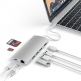 Satechi USB-C Aluminum Multiport 4K Adapter v2 - мултифункционален хъб за свързване на допълнителна периферия за компютри с USB-C (сребрист) thumbnail 4