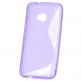 S-Line Cover Case - силиконов калъф за HTC ONE (лилав-прозрачен) thumbnail 2