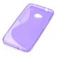 S-Line Cover Case - силиконов калъф за HTC ONE (лилав-прозрачен) thumbnail 3
