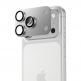 Предпазни стъклени лещи с цяла метална плочка за камерата на iPhone 17 Pro Max - Benks Glass Warrior Metal Lens Protector Tempered Glass (сребрист) thumbnail 3