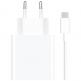 Захранване за ел. мрежа с USB-A изход и USB-C кабел за зареждане на мобилни устройства - Xioami Travel USB-A Charger Combo 33W (бял) thumbnail