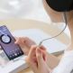Качествен 3.5 мм аудио кабел с микрофон и бутон (100 см) - Borofone BL5 Aux Audio Cable (сив) thumbnail