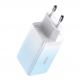 Захранване за ел. мрежа за лаптопи, смартфони и таблети с USB-A и 2xUSB-C изходи с технология за бързо зареждане и USB-C към USB-C кабел - Baseus GaN 3 Pro Fast Laptop Charger 65W (CCGP050103) (син) thumbnail 4