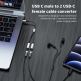 Кабел USB-C мъжко към 2xUSB-C женско за устройства с USB-C порт (20 см) - 4smarts MatchCord USB-C Male to 2xUSB-C Female Adapter Cable (черен) thumbnail 2