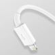 Универсален USB кабел с Lightning, microUSB и USB-C конектори (150 см) - Baseus Superior 3-in-1 USB Cable (CAMLTYS-02) (бял) thumbnail 8