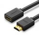 Удължителен HDMI кабел (200 см) - Ugreen 4K HDMI Female to HDMI Male Extension Cable (черен) thumbnail