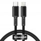 USB-C към Lightning кабел за Apple устройства с Lightning порт (100 см) - Baseus High Density Braided USB-C to Lightning Cable PD 20W (CATLGD-01) (черен) thumbnail