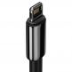 USB към Lightning кабел за Apple устройства с Lightning порт (200 см) - Baseus Tungsten Gold Lightning to USB Cable (CALWJ-A01) (черен) thumbnail 3