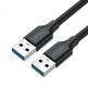 Здрав USB кабел (мъжко-мъжко) (100 см) - Ugreen USB-A 3.0 Male to USB-A 3.0 Male USB Cable (черен) thumbnail