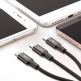 Универсален USB кабел с Lightning, microUSB и USB-C конектори (120 см) - Baseus Rapid 3-in-1 USB Cable (CAMLT-SU01) (черен) thumbnail 12