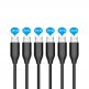 Комплект 6 броя качествени microUSB кабели за устройства с microUSB порт - Tecknet PU036 6-pack microUSB Cables (30 см) thumbnail 3