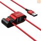 USB кабел с Lightning конектор и 2xUSB-A порта (150 см) - Baseus Special Data Cable for Backseat (Lightning + USB) (CALHZ-09) (червен) thumbnail 3