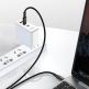Здрав кабел с въжена оплетка за бързо зареждане за устройства с USB-C порт (200 см) - Baseus Tungsten Gold USB-C to USB-C Cable PD 2.0 100W (CATWJ-A01) (черен) thumbnail 11