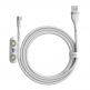 Кабел с магнитни конектори за Apple продукти с Lightning, microUSB и USB-C (100 см) - Baseus Zinc Magnetic Safe Fast Charging Data Cable (CA1T3-B02) (бял) thumbnail 7