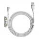 Кабел с магнитни конектори за Apple продукти с Lightning, microUSB и USB-C (100 см) - Baseus Zinc Magnetic Safe Fast Charging Data Cable (CA1T3-A02) (бял) thumbnail 8