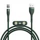 Кабел с магнитни конектори за Apple продукти с Lightning, microUSB и USB-C (100 см) - Baseus Zinc Magnetic Safe Fast Charging Data Cable (CA1T3-A06) (зелен) thumbnail