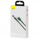 Кабел с магнитен конектор за Apple продукти с Lightning порт (100 см) - Baseus Zinc Magnetic USB Lightning Cable (CALXC-K06) (зелен) thumbnail 6