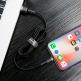Lightning USB кабел за Apple устройства с Lightning порт (100 см) - Baseus Cafule USB Lightning Cable (CALKLF-BG1) (черен-сив) thumbnail 7