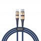 MFI сертифициран USB-C към Lightning кабел за Apple устройства с Lightning порт (120 см) - Baseus BMX Double-Deck USB-C to Lightning Cable PD 18W (син) thumbnail