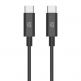 USB-C към USB-C кабел за устройства с USB-C порт (100 см) - Griffin USB-C to USB-C Cable (черен)  thumbnail