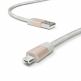 USB-A към microUSB 2.0 плетен кабел за устройства с USB-C порт (100 см) - Vonmahlen Premium Cable USB-A to microUSB (розово злато) thumbnail 3