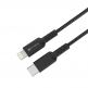 USB-C кабел към Lightning за Apple устройства - 4smarts MFI RAPIDCord PD USB-C to Lightning Cable 1m (черен) thumbnail 2