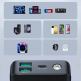 Външна батерия с 2xUSB-A и 1xUSB-C изходи и технология за бързо зареждане - Joyroom Digital Display Power Bank 30W 30000 mAh (черен) thumbnail 13