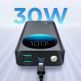 Външна батерия с 2xUSB-A и 1xUSB-C изходи и технология за бързо зареждане - Joyroom Digital Display Power Bank 30W 20000 mAh (черен) thumbnail 8