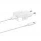 Захранване за ел. мрежа с USB-C изход с технология за бързо зареждане и USB-C кабел (бял) - Samsung USB-C 25W Travel Wall Charger EP-T2510XWEGEU (ритейл опаковка) thumbnail